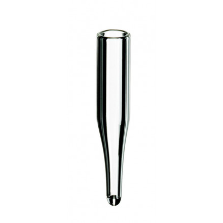 MICRO-INSERT VERRE CLAIR 0,1ML L.O CONIQUE PIED POLYM. X1000