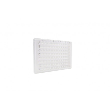 PLAQUE PCR 96 PUITS DEMI-JUPE TRANSPARENT - X50