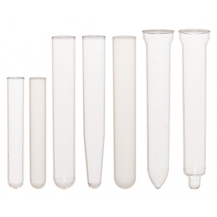 TUBES A ESSAI EN PP JETABLE FOND ROND 12ML - X2000