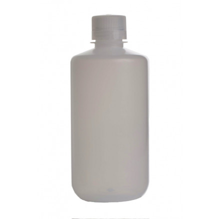 FLACON PLASTIQUE ROND COL ETROIT LDPE CLAIR 1000ML - X6
