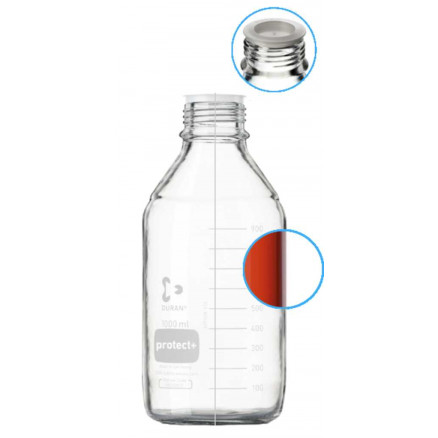 FLACON CLAIR 5000ML VERRE GL45 PROTECT+ GAINAGE SYNTH