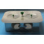 PORTOIR INOX 2 FLACONS D 90 MM H.95MM AVEC COUVERCLE