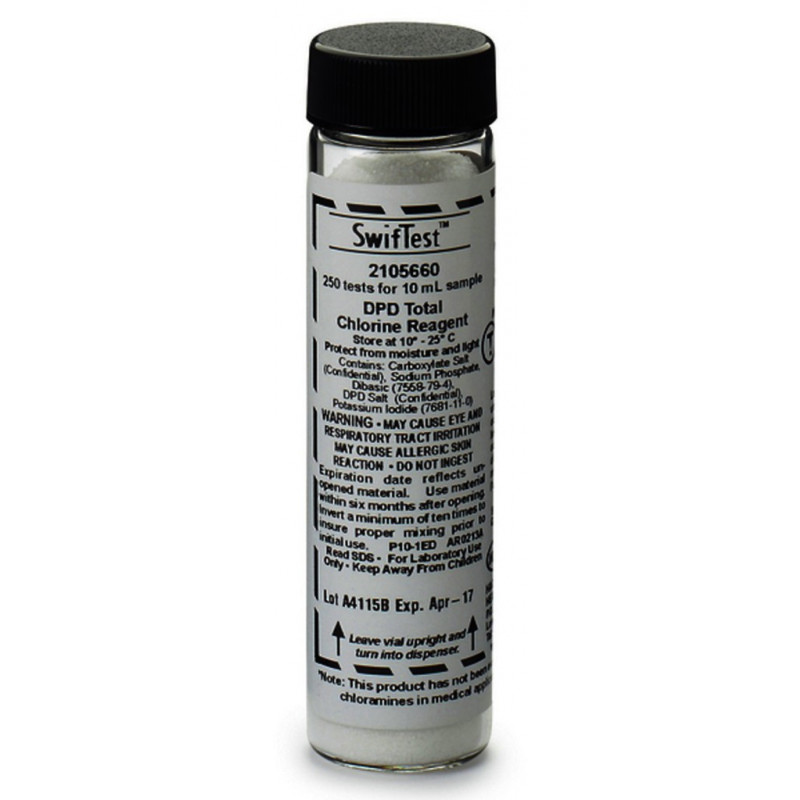 REACTIF DPD CHLORE TOTAL HACH 2105660 - RECHARGE 250 TESTS