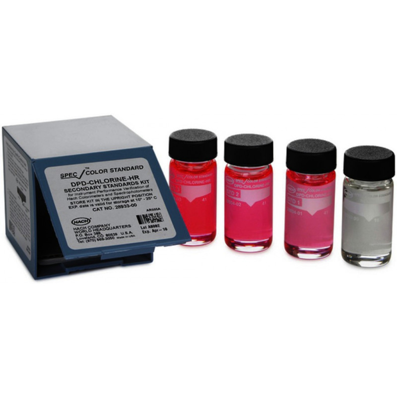 GELS ETALON SPEC-CHECK CHLORE HACH 2893300 METHODE DPD
