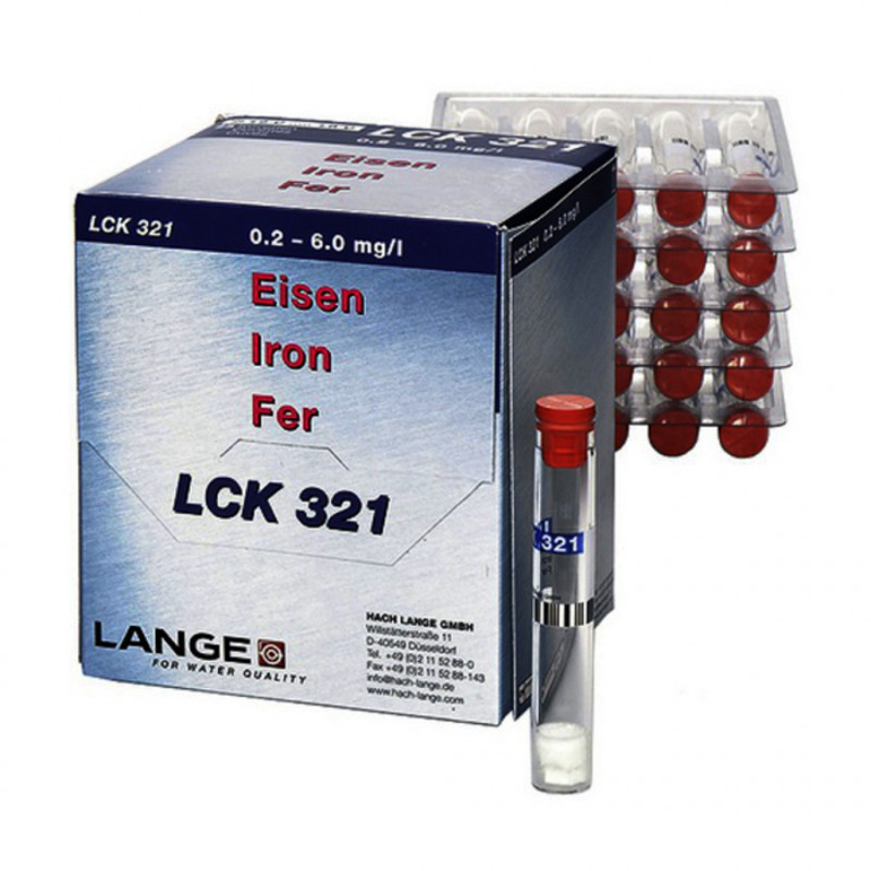 TEST EN CUVE FER 0,2-6 MG/L LCK321 - PACK DE 25