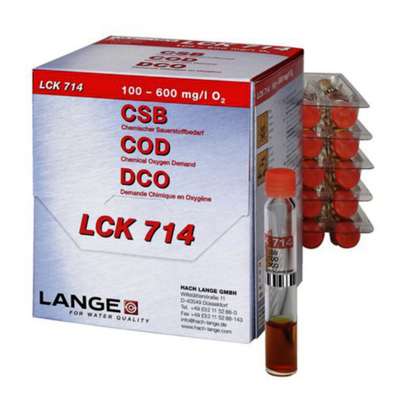 TEST EN CUVE DCO 100-600 MG/L LCK714 - PACK DE 25