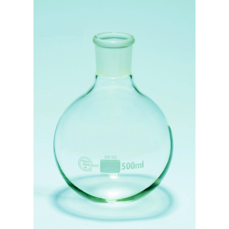 BALLON VERRE PYREX FOND ROND COL COURT CN29/32 CAP.250ML-P5