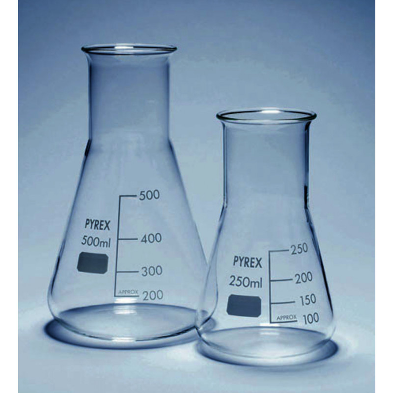 FIOLE CONIQUE COL LARGE PYREX 50ML-X10
