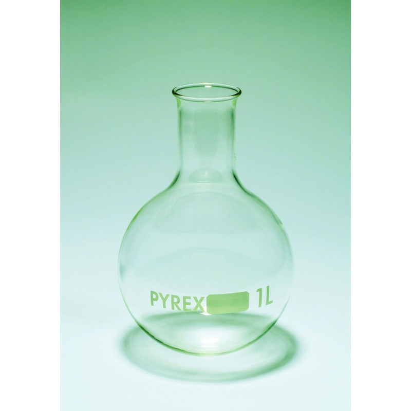 BALLON FOND ROND COL ETROIT PYREX 50ML - PACK DE 10