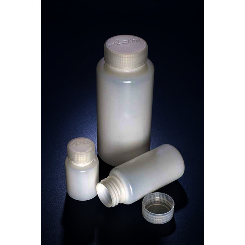 FLACON ROND COL LARGE PEHD BOUCHON PP 60ML AZLON-X10