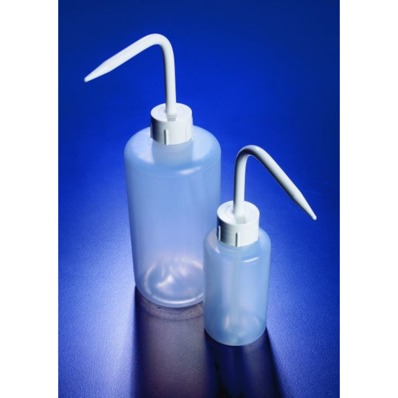PISSETTE RONDE COL ETROIT LDPE BOUCHON BLANC 250ML - PACK X5