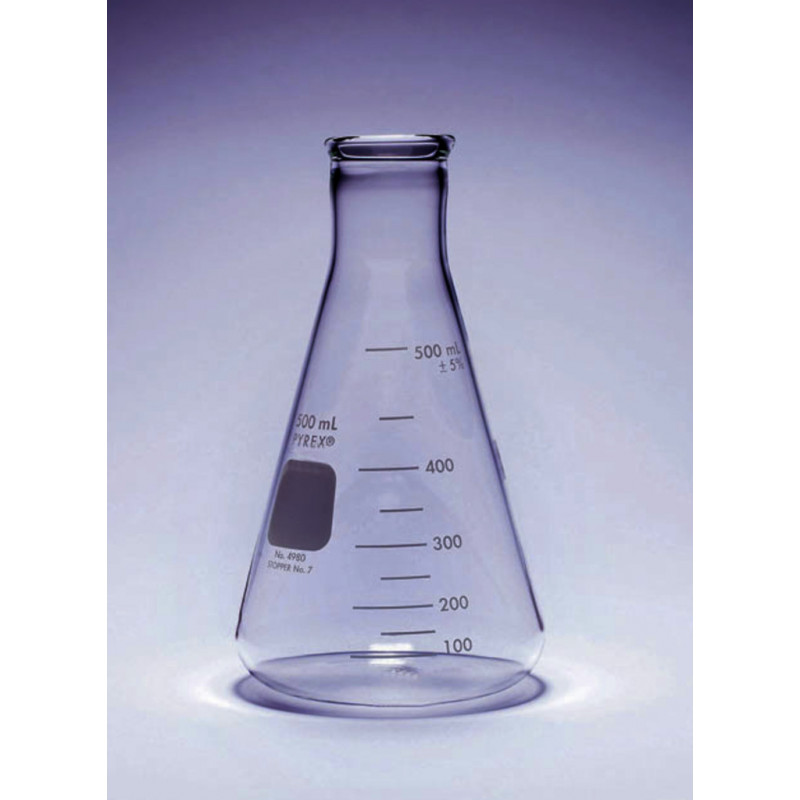 FIOLE CONIQUE COL ETROIT PYREX USAGE INTENSIF 50ML-X12
