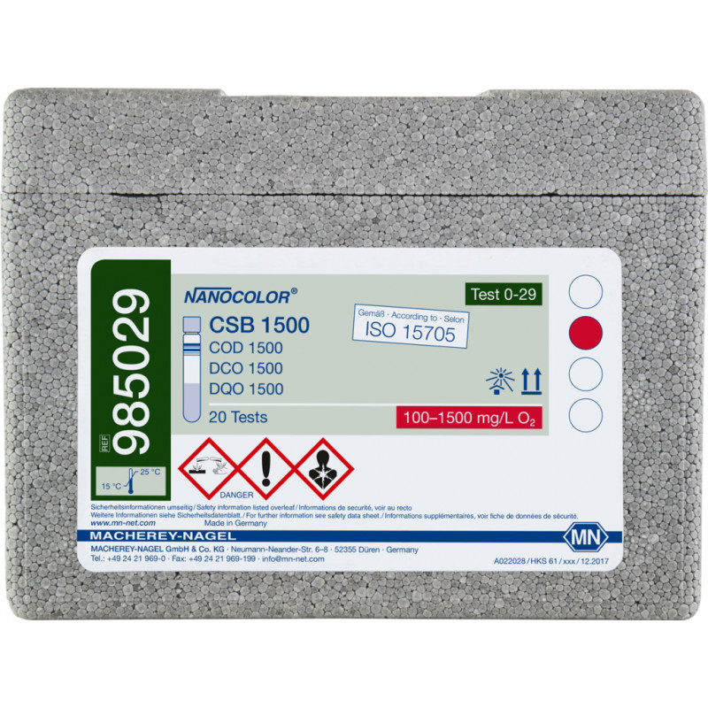 TEST NANOCOLOR DCO 1500 100-1500MG/L 620NM-PACK 20