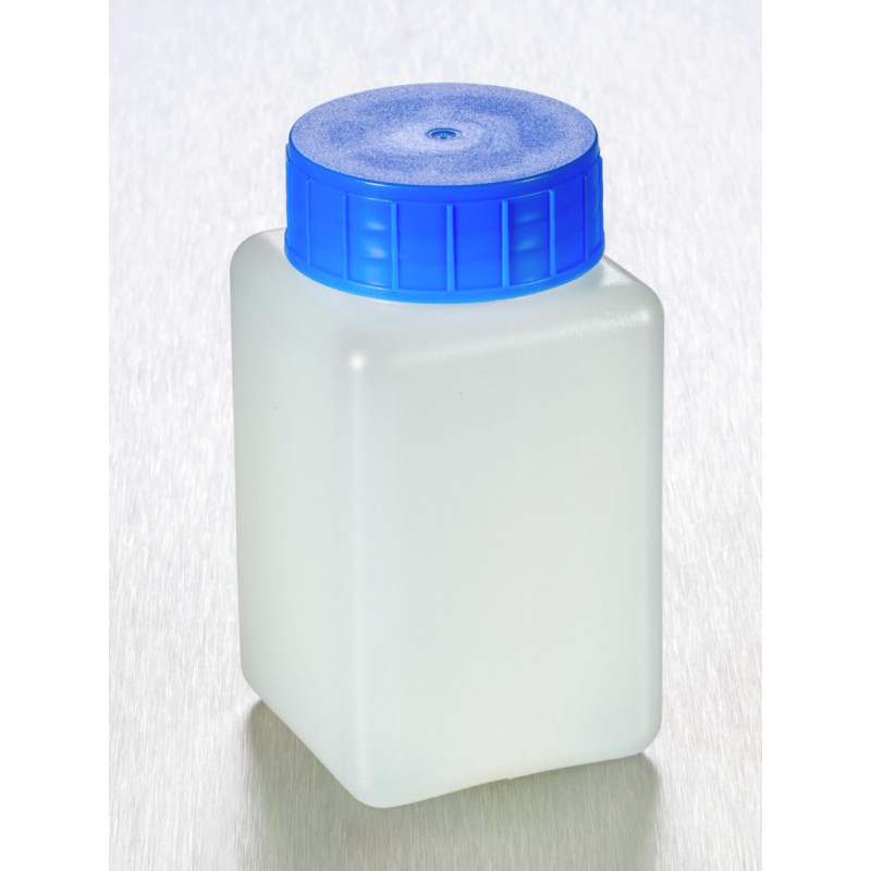 FLACON CARRE PEHD LO TYPE B 150 ML B.BLEU ASEPTIQUE X300