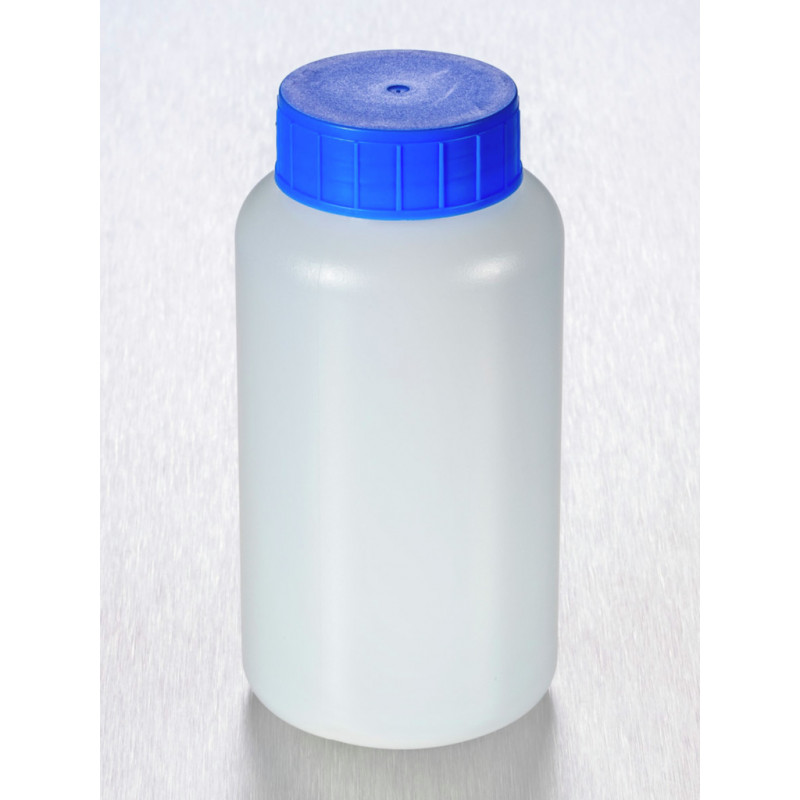 FLACON ROND PEHD TYPE A 250 ML B.BLEU ASEPTIQUE X 145