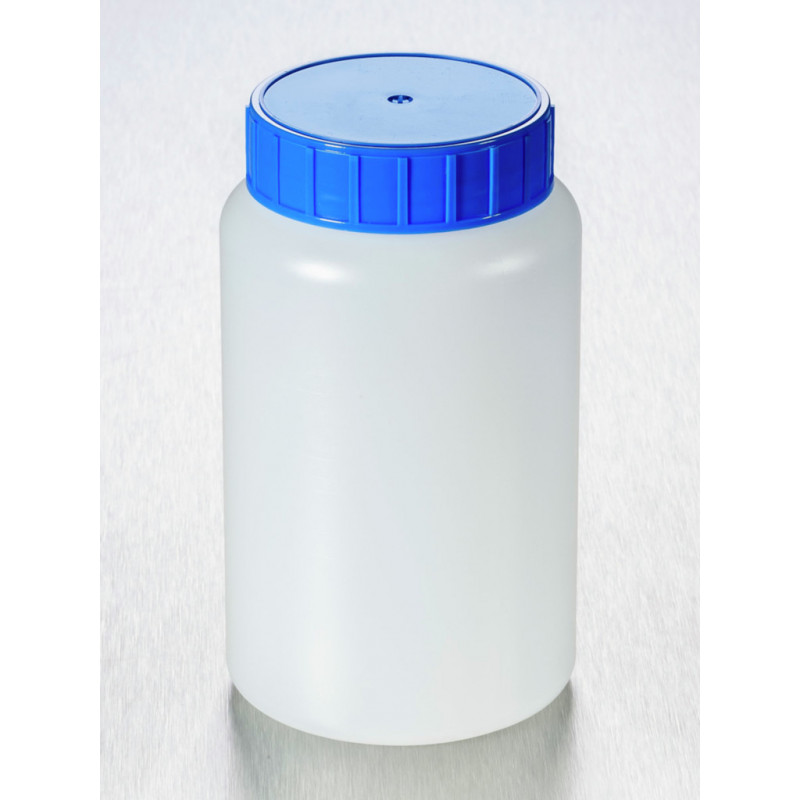 FLACON ROND PEHD LO TYPE A 500 ML B.BLEU STERILE X 140