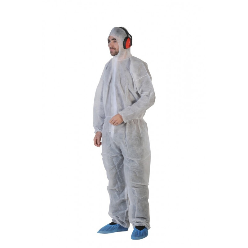 COMBINAISON  PLP NT BLANC 30G CAPUCHE TAILLE XXL-BTE 50