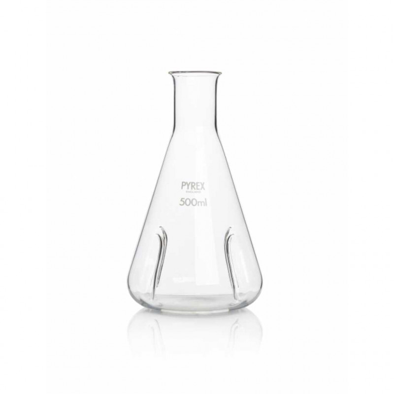 FIOLES ERLENMEYER PYREX AVEC DEFLECTEURS 500 ML - PACK X5