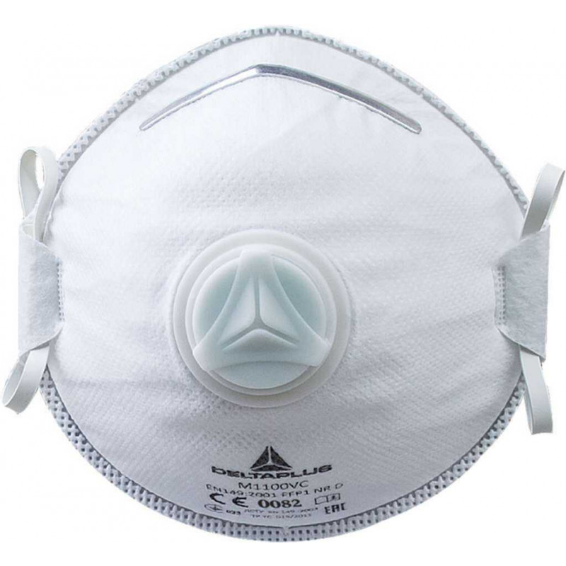 MASQUE RESPIRATOIRE AVEC VALVE FFP1 - PACK X10