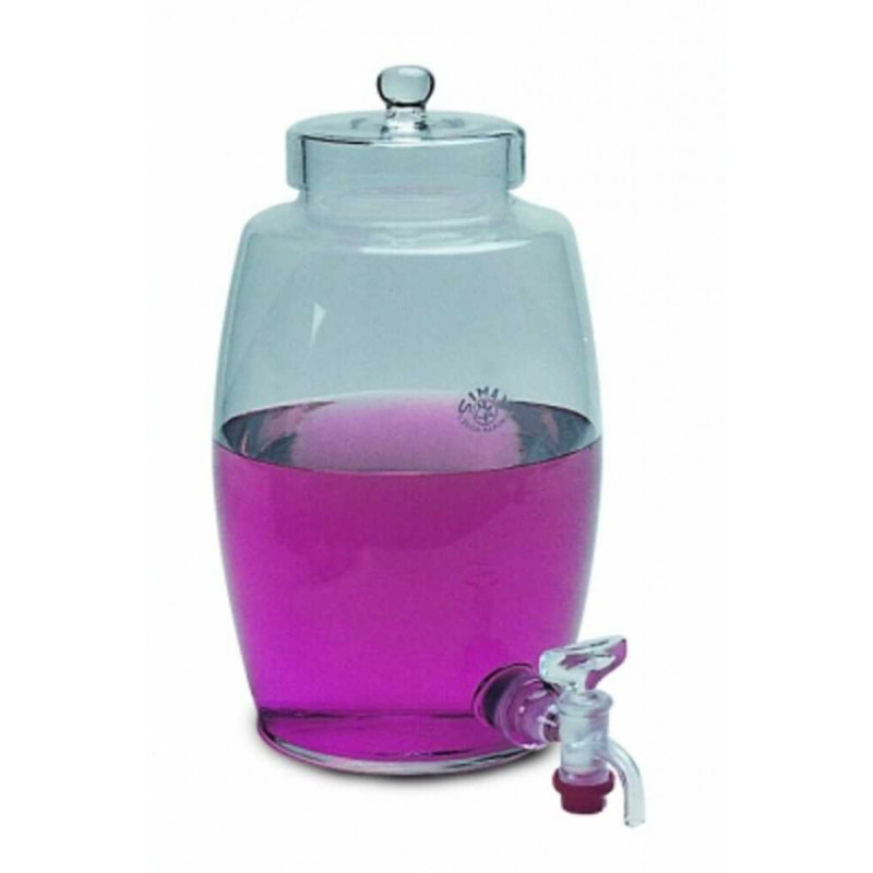 BONBONNE EN VERRE 20L ROD.29/32 AVEC COUVERCLE ET ROBINET