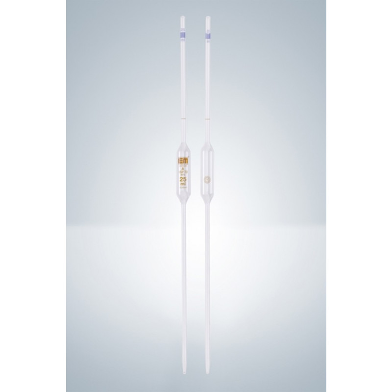 PIPETTE JAUGEE VERRE 1 TRAIT CLASSE A 25ML - PAR 6