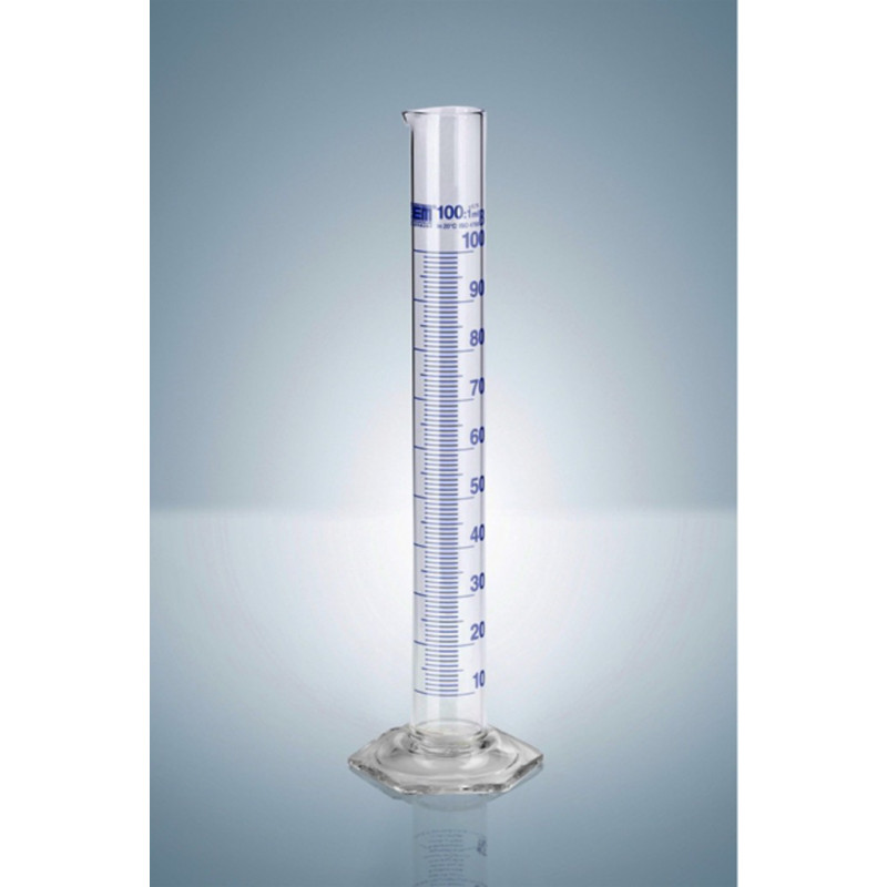 EPROUVETTE VERRE DURAN GRAD. BLEUE CL.B 1L