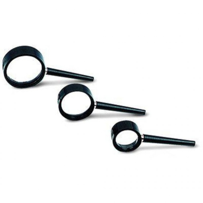 LOUPE A MANCHE PLASTIQUE NOIR 15X
