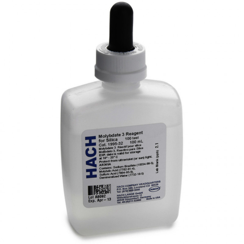 MOLYBDATE (III) POUR SILICE HACH 0199532 - 100 ML