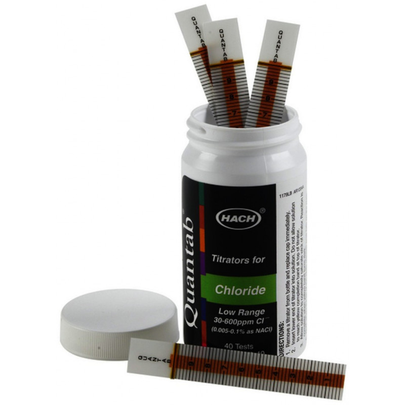 BANDELETTES CHLORURE QUANTAB 30-600MG/L - BOITE DE 40