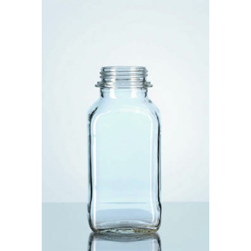FLACON CARRE VERRE DURAN COL LARGE GL54K SANS BOUCHON 500ML