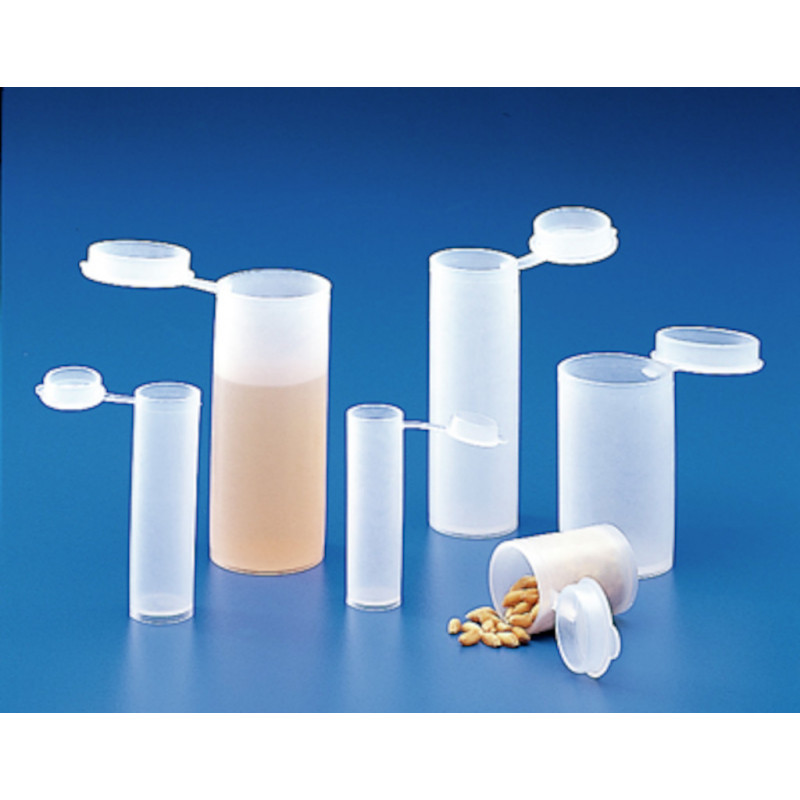 POTS A PRELEVEMENTS EN PE AVEC CAPE ATTENANTE 7ML - PACK 100
