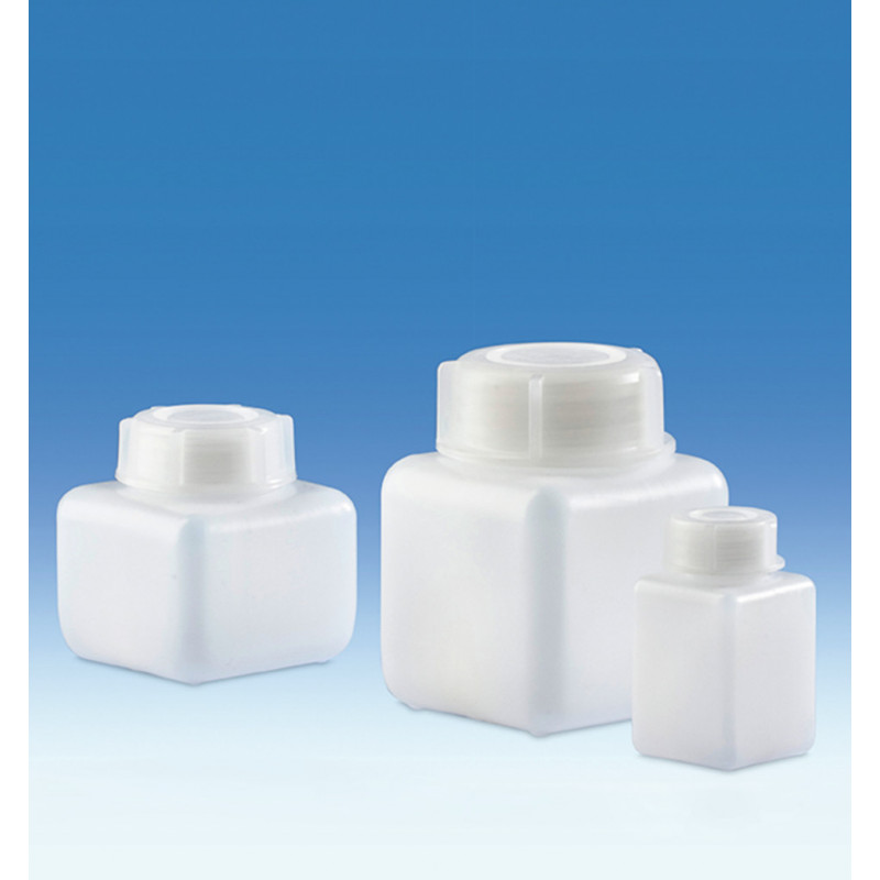 FLACON CARRE EN PE L.O 500ML AVEC CAPE A VIS - PACK DE 12