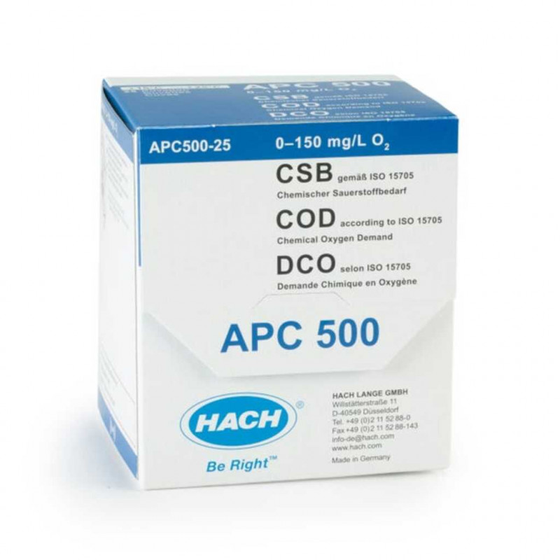 CUVETTE HACH POUR TEST DCO 0-150MG/L - APC500 - PAR X100
