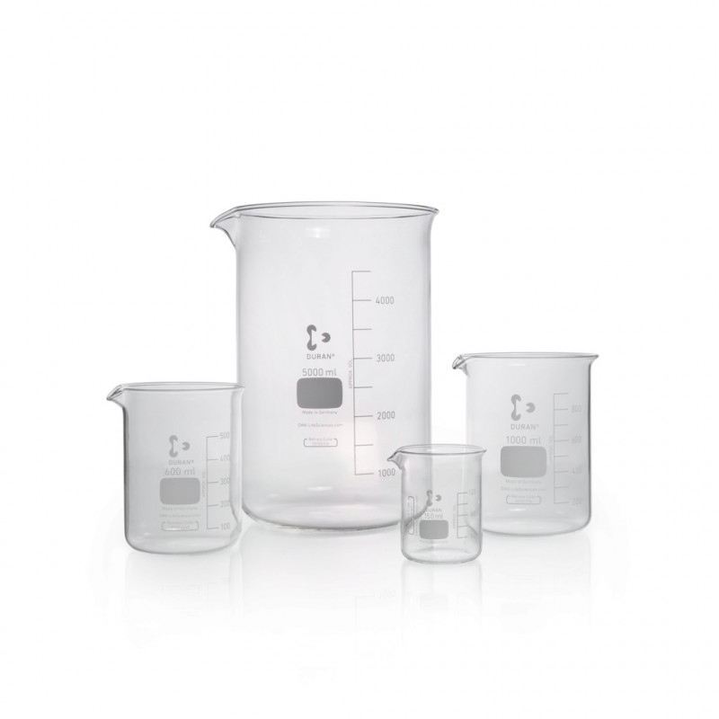 BECHER FORME BASSE VERRE DURAN GRADUE A BEC 3L - PACK DE 4