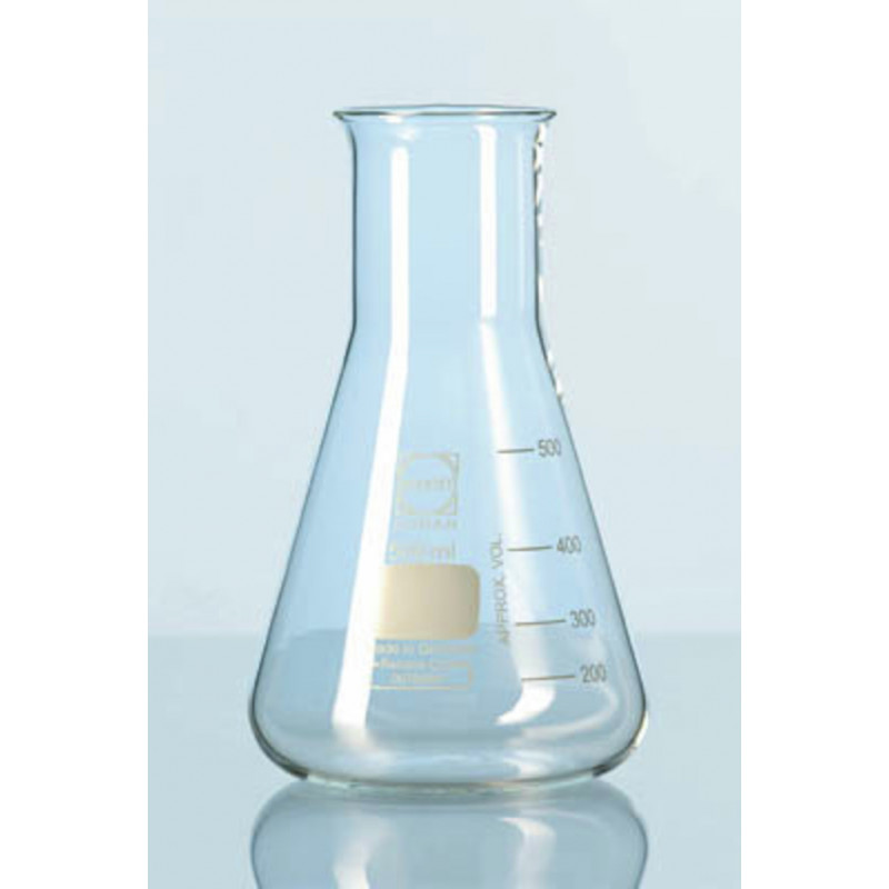 DURAN® ERLENMEYER COL LARGE VERRE BORO 3.3 500ML - PACK DE 10