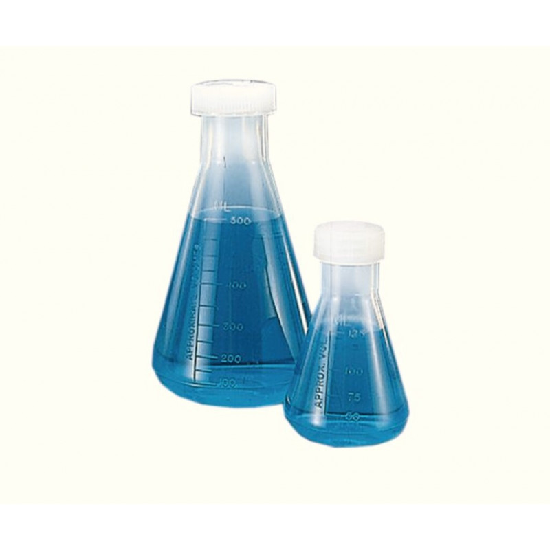 ERLENMEYER A COL LARGE AVEC BOUCHON A VIS 250ML - PACK 4