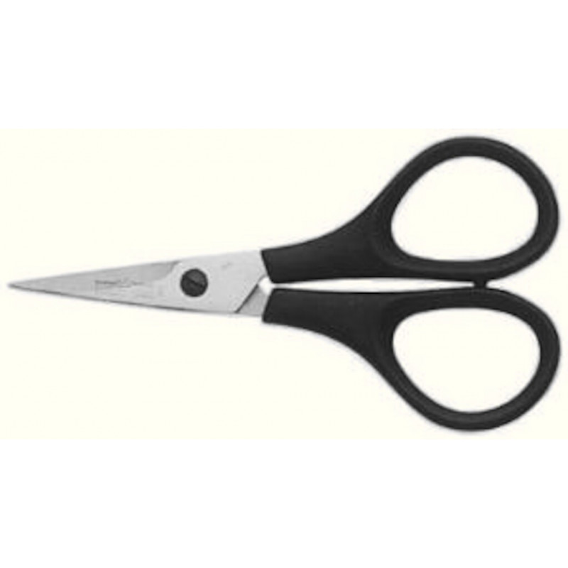 CISEAUX DE LABO EN INOX AVEC MANCHE PLASTIQUE L.170MM