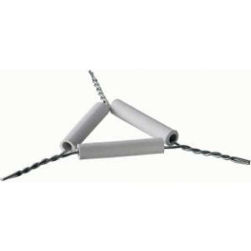 TRIANGLE EN FIL DE FER ETAME POUR CREUSETS LONG.TUBE:40MM