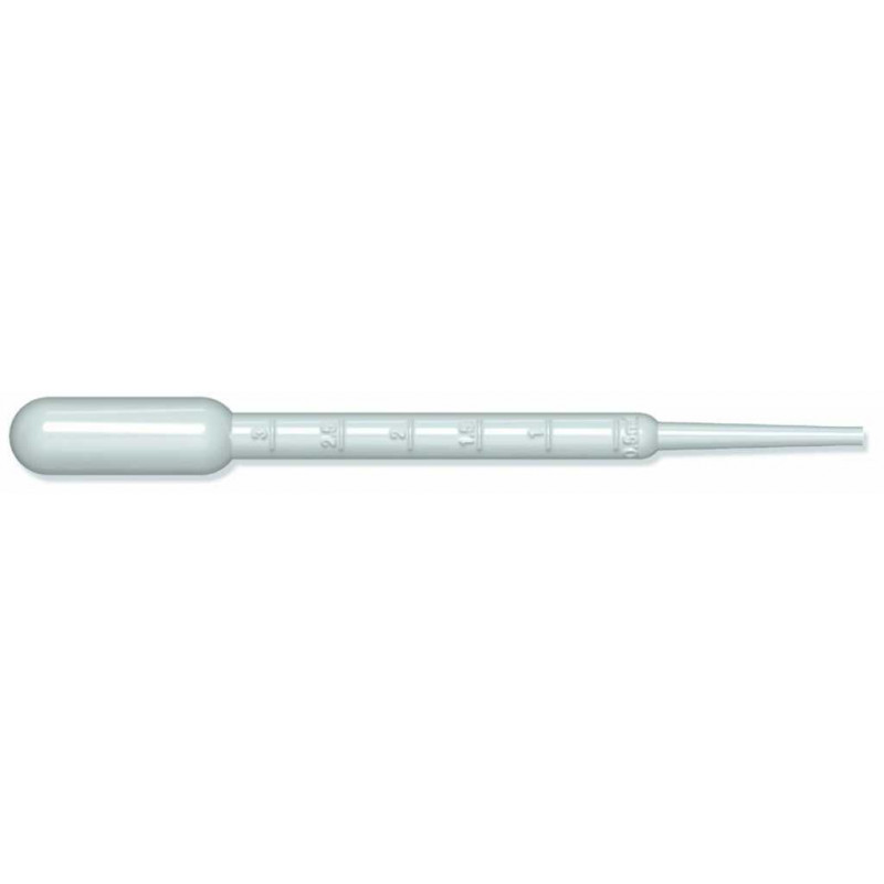 PIPETTE PASTEUR 7ML GRADUEE NON STERILE - CARTON DE 500