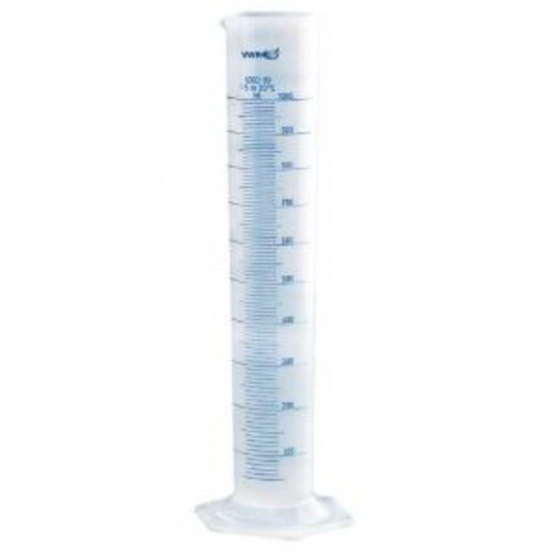 EPROUVETTE EN PP TRANSLUCIDE GRADUEE BLEUE 100ML - PACK 12