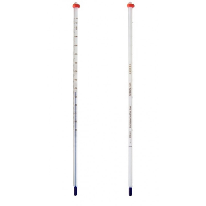 THERMOMETRE LIQUIDE ORGANIQUE -100/+50'C EN 0,1'C - 300MM