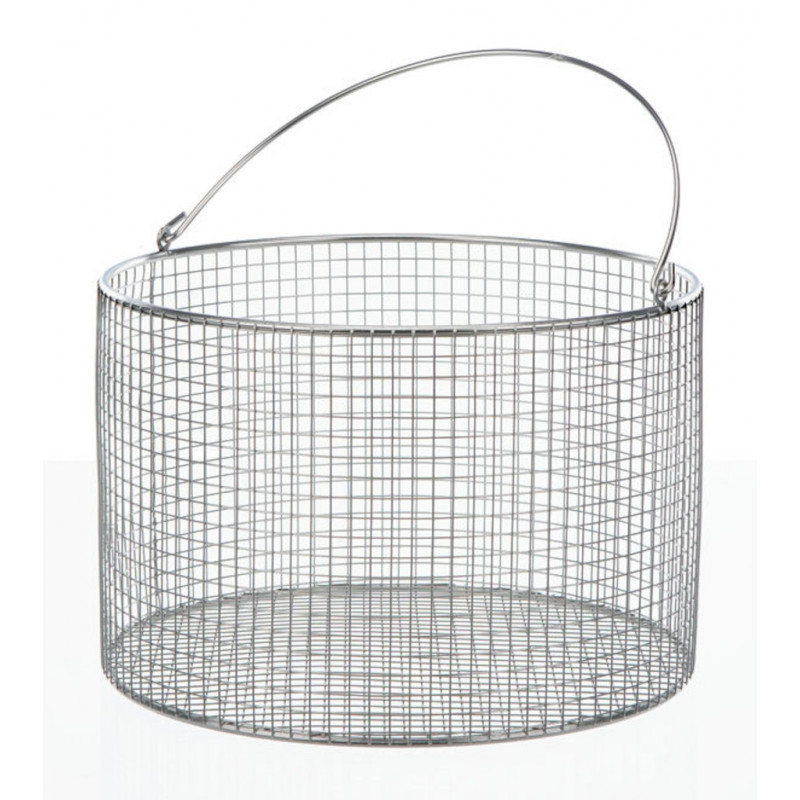 PANIER ROND FIL INOX AVEC ANSE D.210X180MM