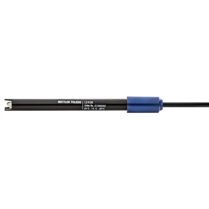 ELECTRODE PH COMBINEE LE 438 EN PLASTIQUE, CABLE 1M