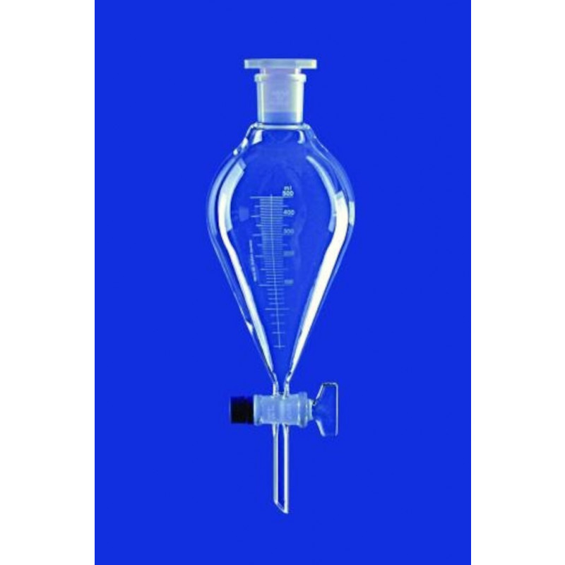 AMPOULE A DECANTER FORME POIRE ROBINET EN VERRE RN29/32 - 2L