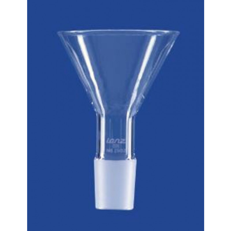 ENTONNOIR EN VERRE BORO D.70MM RODAGE MALE EN BAS RN24/29