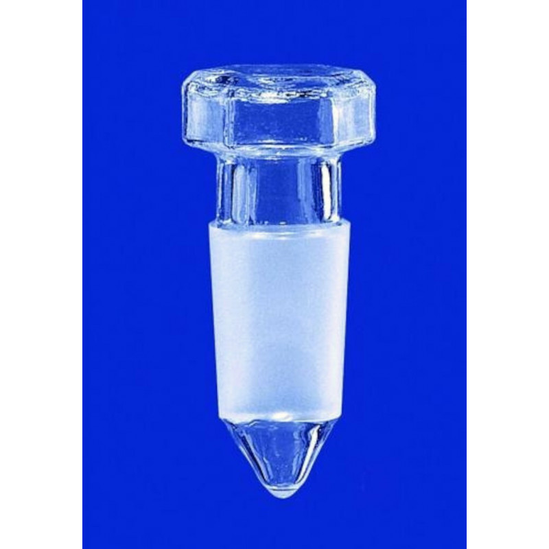 BOUCHON CREUX EN VERRE BORO TETE HEXAGONALE CN24/29