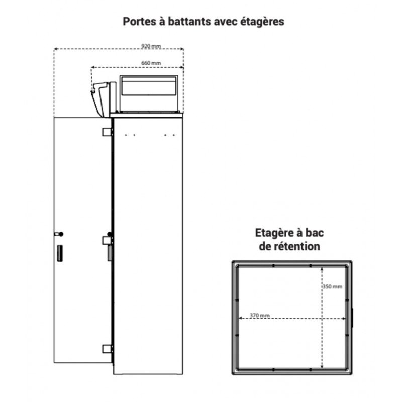 BAC DE RETENTION AVEC PLAN DE TRAVAIL ERLAB