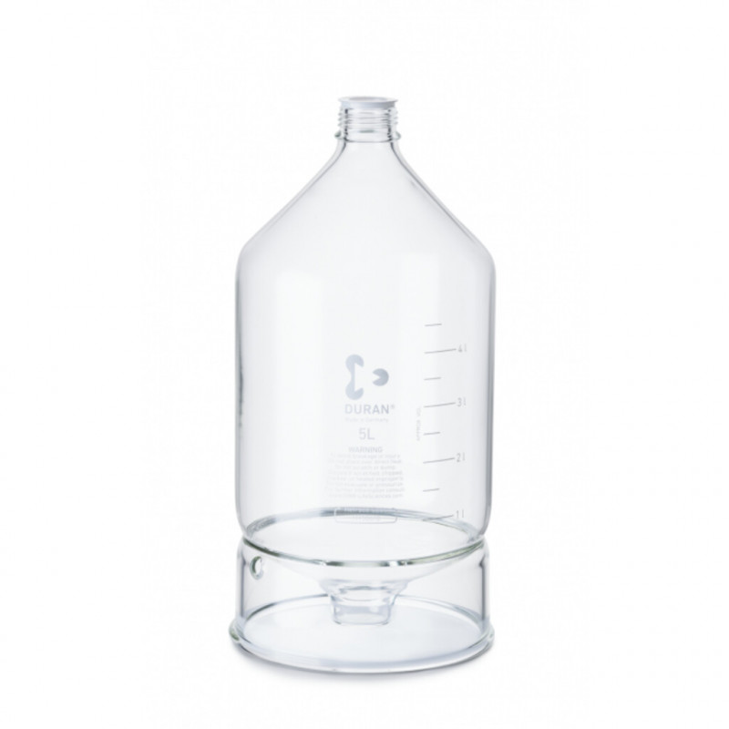 FLACON-RESERVOIR DURAN 5L GL45 A FOND CONIQUE POUR HPLC