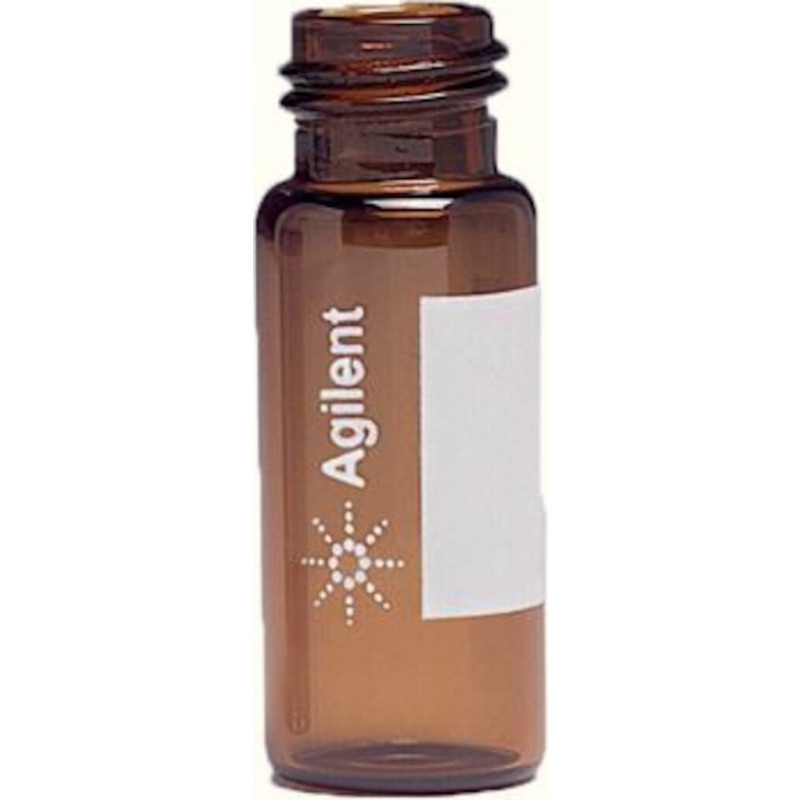 FLACON A VIS AMBRE 2ML, COL 12MM, H12XL32MM AVEC ETIQUETTE - X100