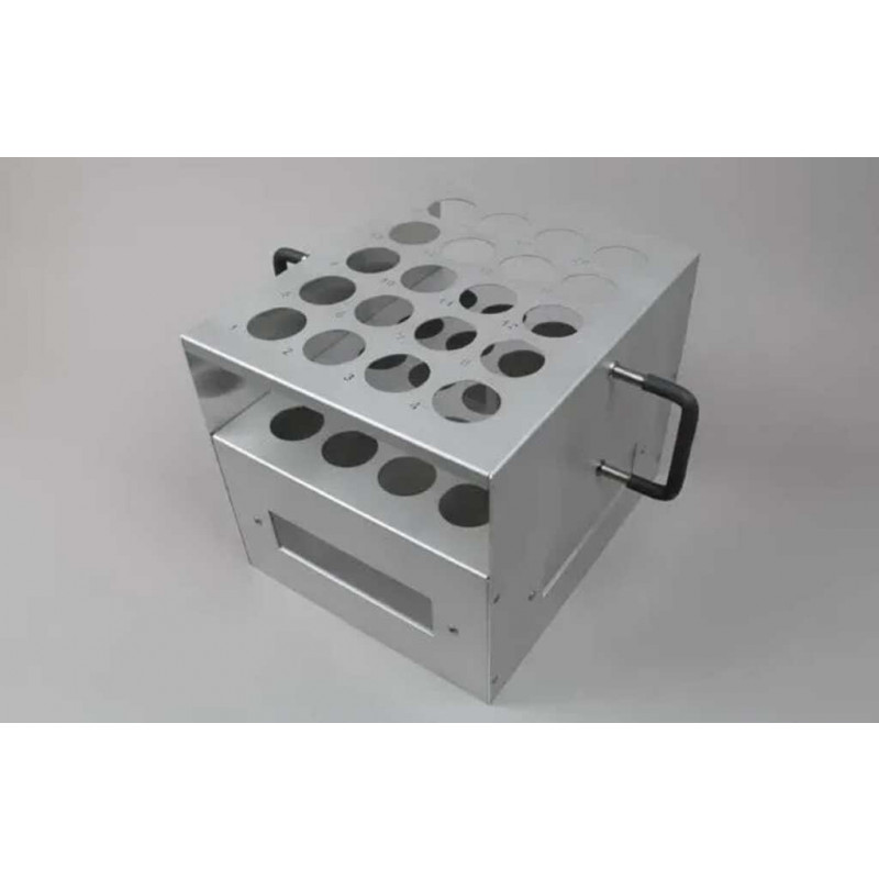 PORTOIR ALUMINIUM 20 POSTES POUR TUBES 250ML GERHARDT